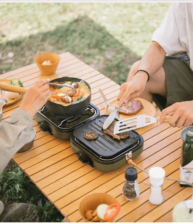 Naturehike Double Burner Folding Gas Stove Portable Outdoor Camping Cooker 2