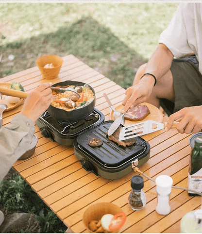 Naturehike Double Burner Folding Gas Stove Portable Outdoor Camping Cooker 2