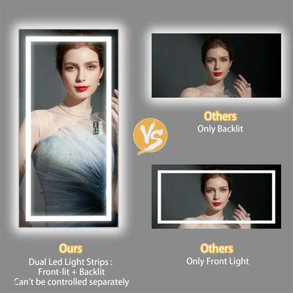 Smart LED Bathroom Mirror With Bluetooth And Anti Fog Display 4