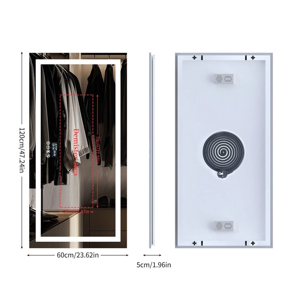 Smart LED Bathroom Mirror With Bluetooth And Anti Fog Display 8