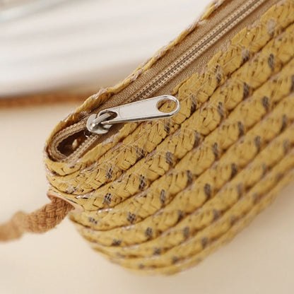 Mini Straw Bag for Summer, Hollow Handwoven Crossbody Bag, Shoulder Handbag, Kid Beach Purse, Wallet for Women and Girls