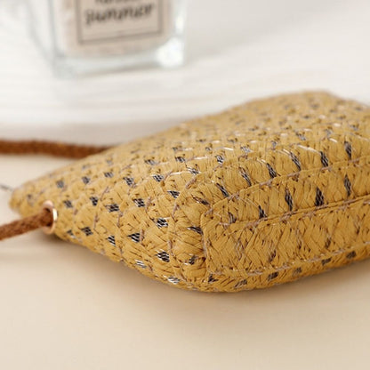 Mini Straw Bag for Summer, Hollow Handwoven Crossbody Bag, Shoulder Handbag, Kid Beach Purse, Wallet for Women and Girls