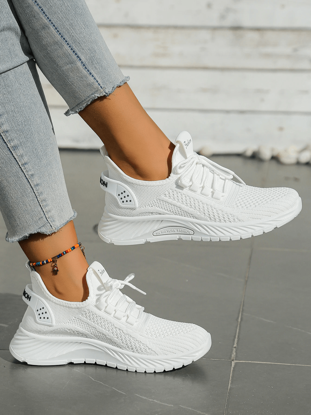 Womens FlyWeave Breathable Casual Sneakers Lightweight Sport Shoes 1