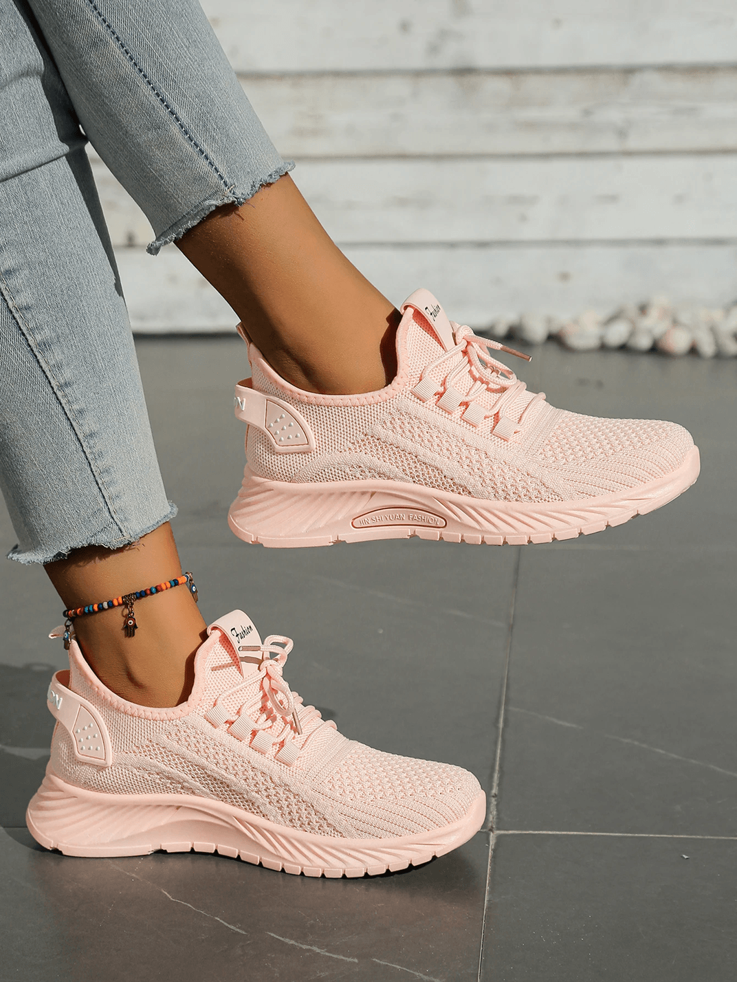 Womens FlyWeave Breathable Casual Sneakers Lightweight Sport Shoes 4