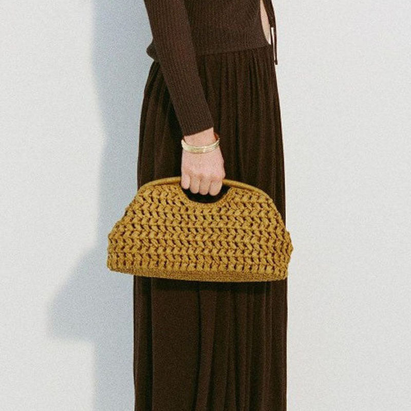 Women Straw Woven Handbag, Summer New Bag, Fashionable Raffia Clutch Purse for Beach, Vacation, Travel or Elegant