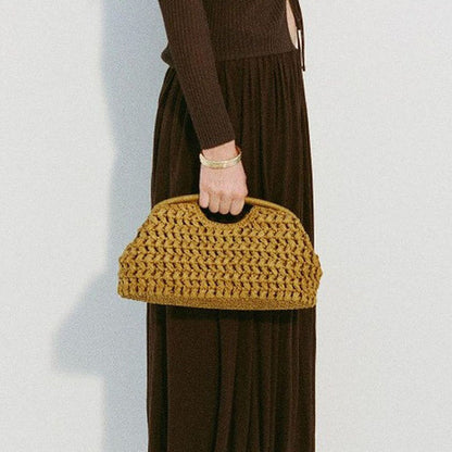 Women Straw Woven Handbag, Summer New Bag, Fashionable Raffia Clutch Purse for Beach, Vacation, Travel or Elegant