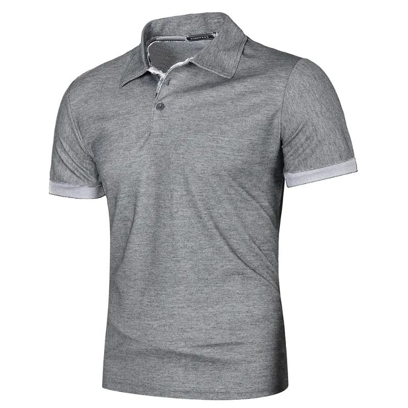 Lightweight Short Sleeve Polo Shirt For Men With Lapel Collar 9