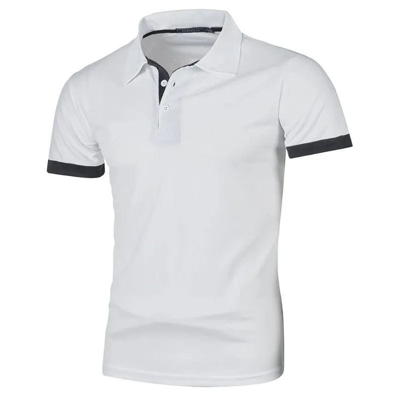 Lightweight Short Sleeve Polo Shirt For Men With Lapel Collar 10