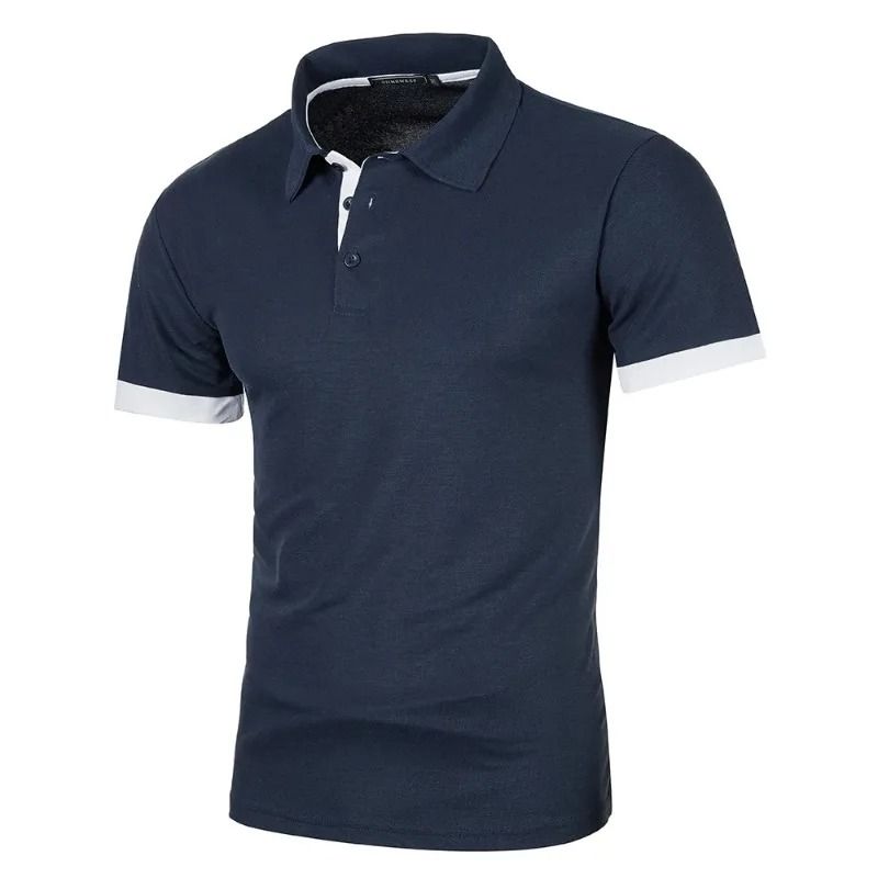 Lightweight Short Sleeve Polo Shirt For Men With Lapel Collar 11