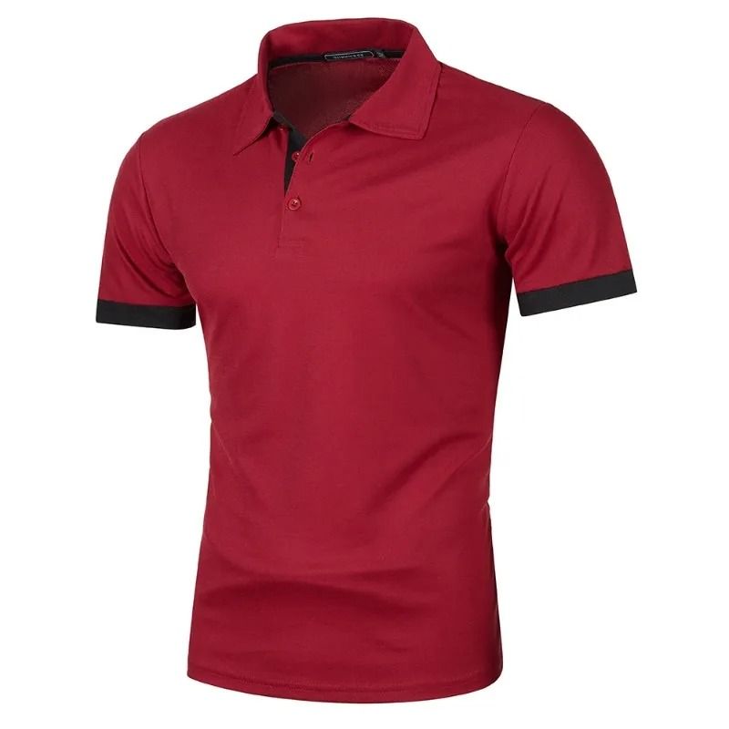 Lightweight Short Sleeve Polo Shirt For Men With Lapel Collar 12