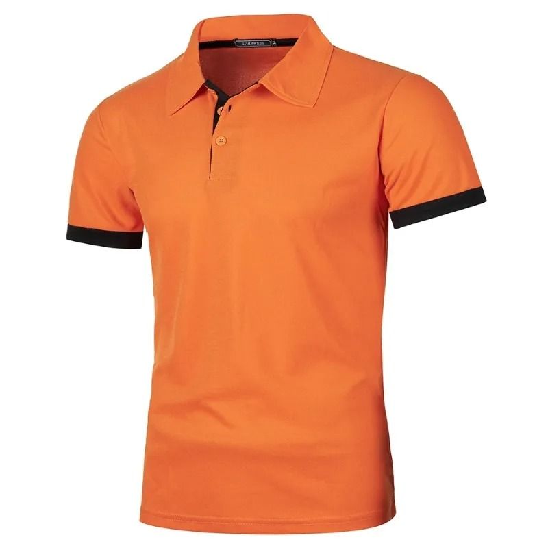 Lightweight Short Sleeve Polo Shirt For Men With Lapel Collar 13