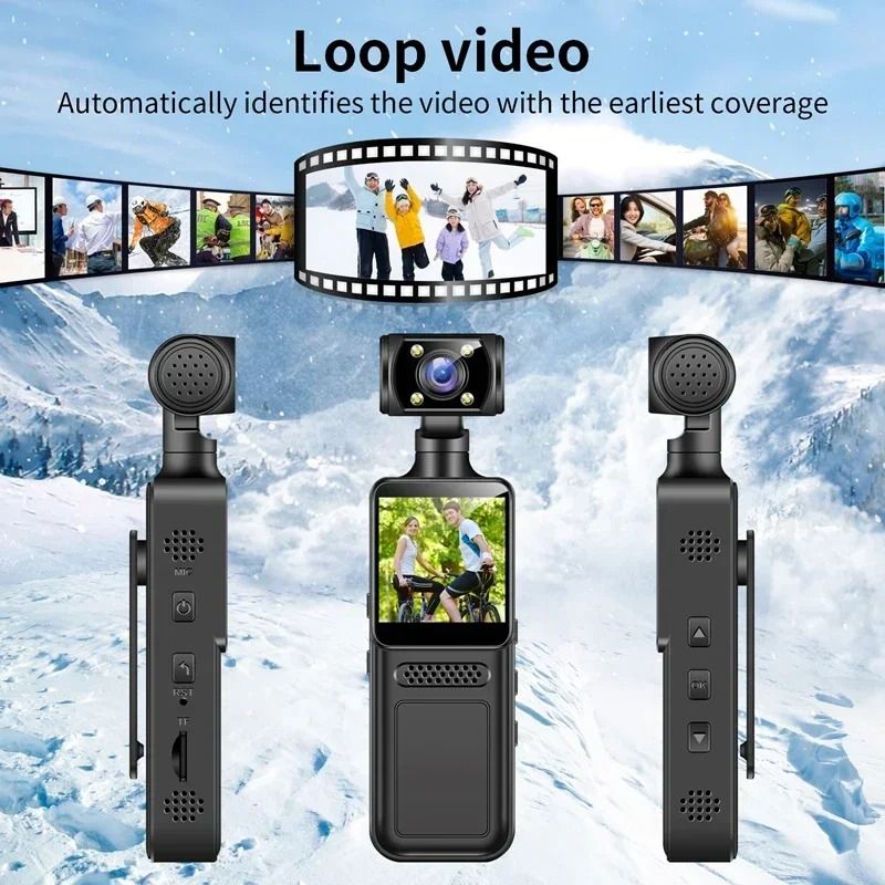 8K HD Pocket Camera With 180 Degree Rotating Lens And Night Vision 6