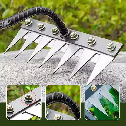 Heavy Duty Iron Garden Rake With 5 To 8 Teeth For Soil Loosening And Weeding 6