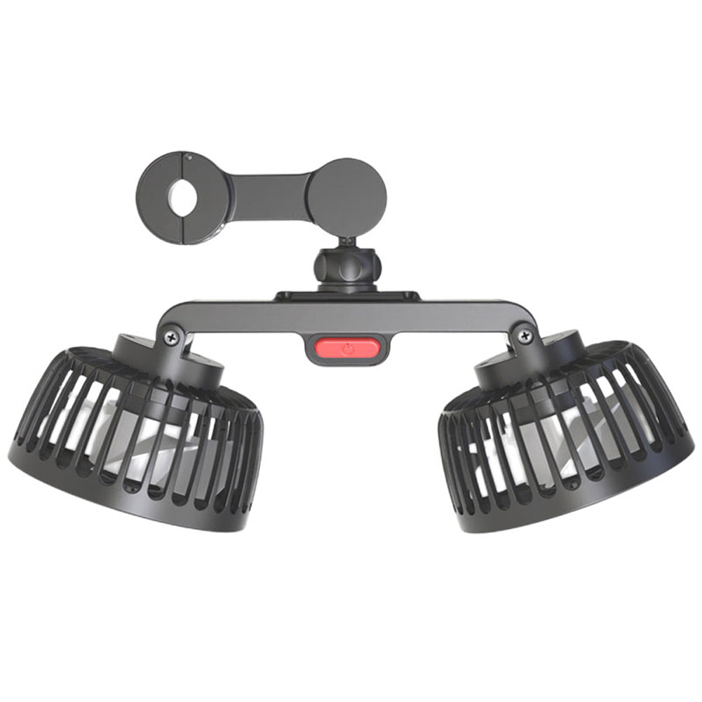 Car Cooling Fan USB Dual Head Fan, Powerful Electric Seat Back Cooler, 360 Degree Rotation for Auto Sedan