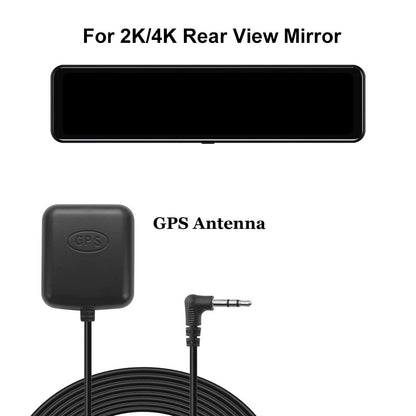 GPS Antenna for Car DVR Mirror Camera, GPS Track Monitor Recorder, Active Aerial Connector Cable for 2K 4K DVR