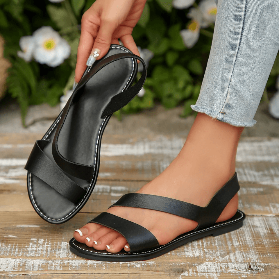 Comfort Step Womens Round Toe Flat Sandals For Summer Walking 2