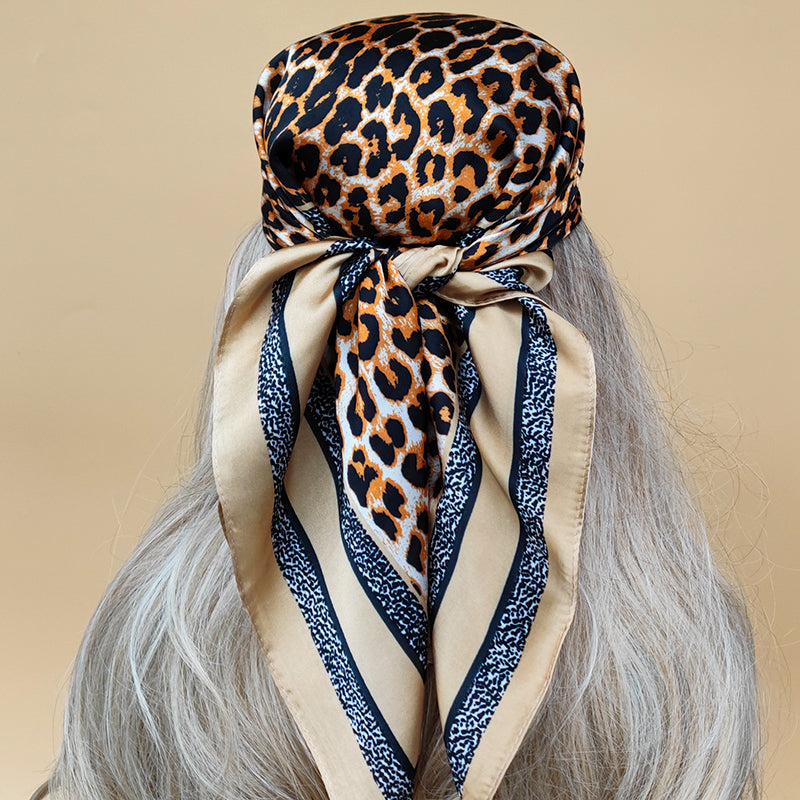 The Four Seasons Design Silk Hijab, Luxury Beach Headscarf for Women, New Style Sunscreen Square Scarves Popular