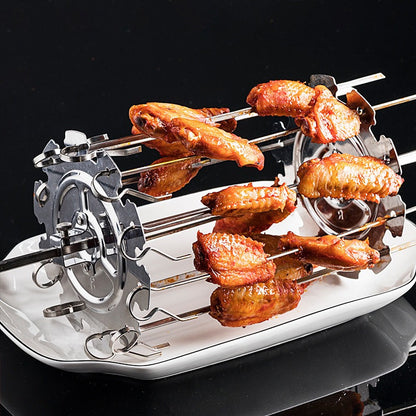 Premium Oven Grill Cage, Stainless Steel Skewers for Rotating BBQ, Heat-Resistant Non-Stick Kebab Maker for Lamb