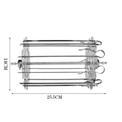Premium Oven Grill Cage Stainless Steel Skewers For Rotating BBQ HeatResistant NonStick Kebab Maker 4