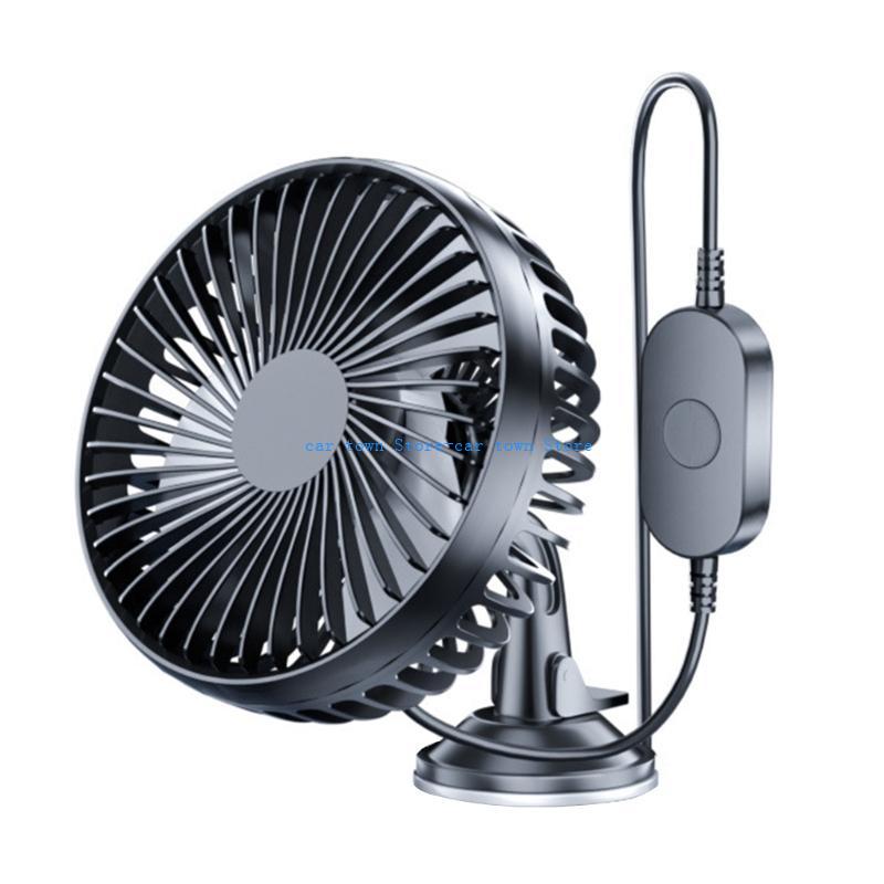 Powerful 3 Speed RXJE USB Fan, Rechargeable Portable Clip on Fan, Vehicle Cooling Fan for Car Truck SUV Tent RV
