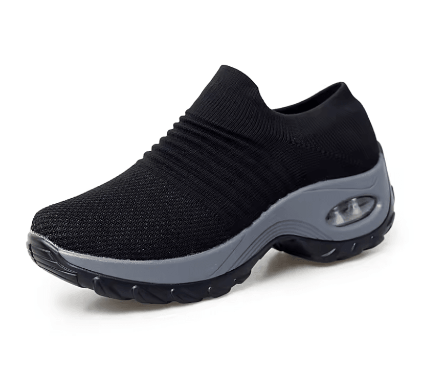 Womens Fly Weave Breathable Walking Platform Sneakers Sport Shoes 3