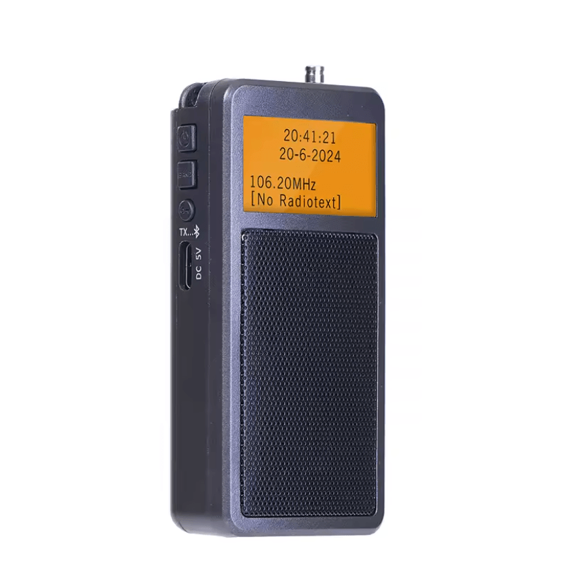 WELLHIKE Mini Portable Bluetooth FM Stereo Radio With Alarm Clock And Backlit Display 4