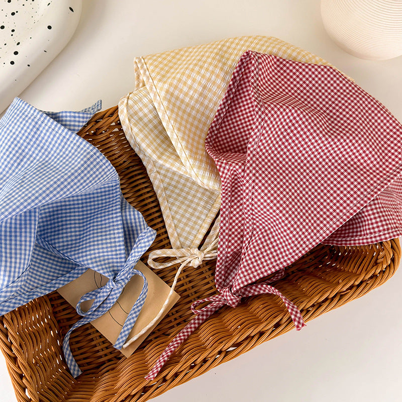 French Pastoral Style SubHeadscarf Womens Fashion Triangle Scarf For Spring Summer Decorative Tied  1