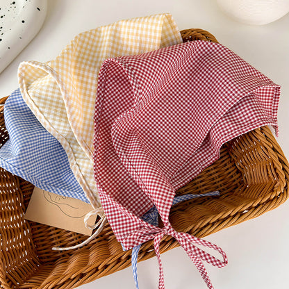 French Pastoral Style SubHeadscarf Womens Fashion Triangle Scarf For Spring Summer Decorative Tied  2