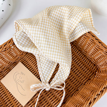 French Pastoral Style SubHeadscarf Womens Fashion Triangle Scarf For Spring Summer Decorative Tied  3