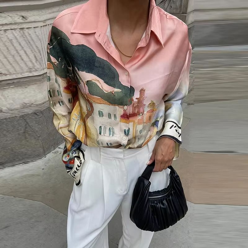 Womens Summer 2025 Printed Shirt And Shorts Set  Casual Holiday Outfit 7