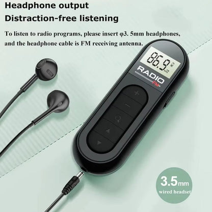 Mini Rechargeable FM Radio With LCD Display  PocketSized Portable Radio With 35mm Headphone Jack 2