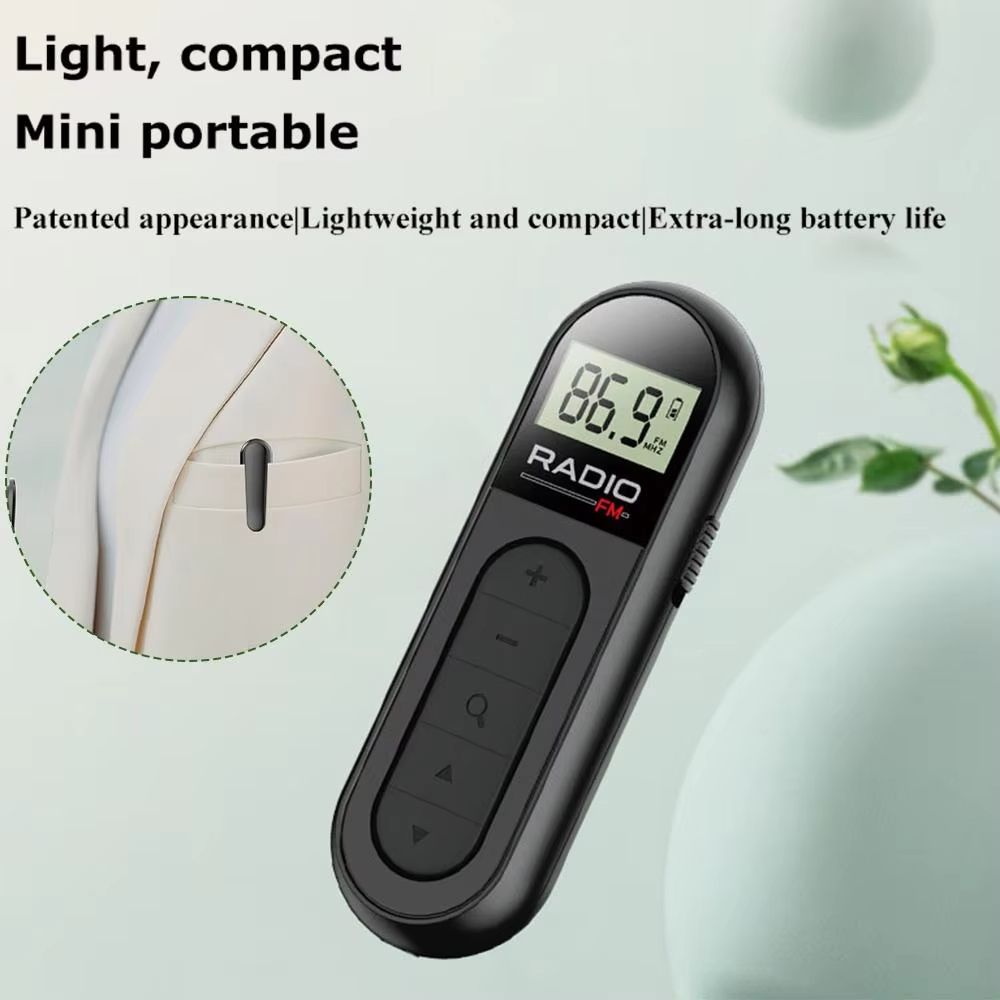 Mini Rechargeable FM Radio With LCD Display  PocketSized Portable Radio With 35mm Headphone Jack 5