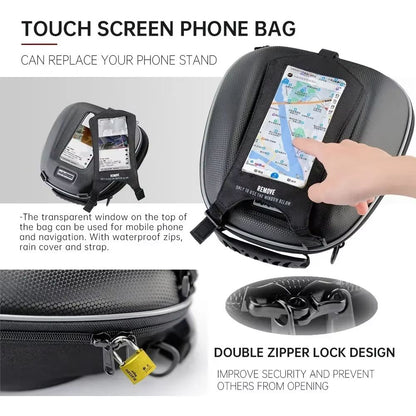 BMW Style Tanklock Racing Tank Bag Waterproof Motorcycle Tank Bag For GS R1250GS S1000XR 2
