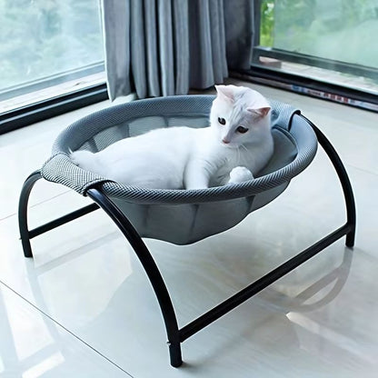 Breathable Cooling Cat Hammock Bed – Elevated Pet Sofa for Comfortable Summer Lounging
