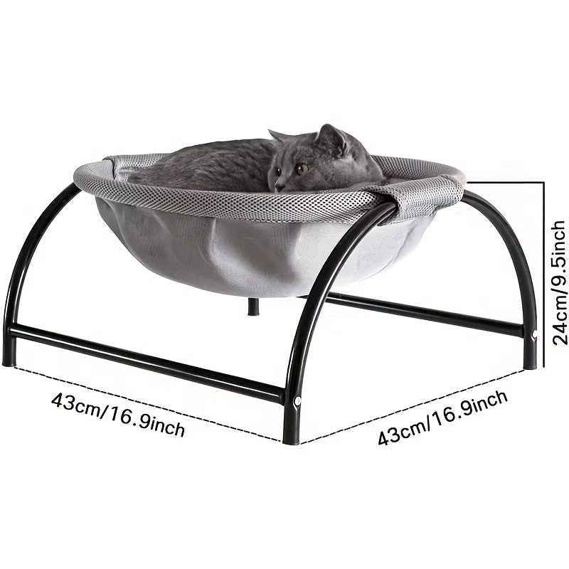 Breathable Cooling Cat Hammock Bed  Elevated Pet Sofa For Comfortable Summer Lounging 1