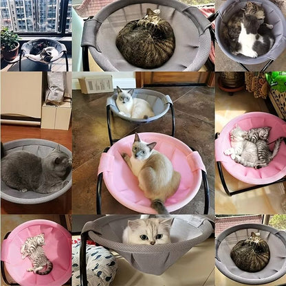Breathable Cooling Cat Hammock Bed  Elevated Pet Sofa For Comfortable Summer Lounging 4
