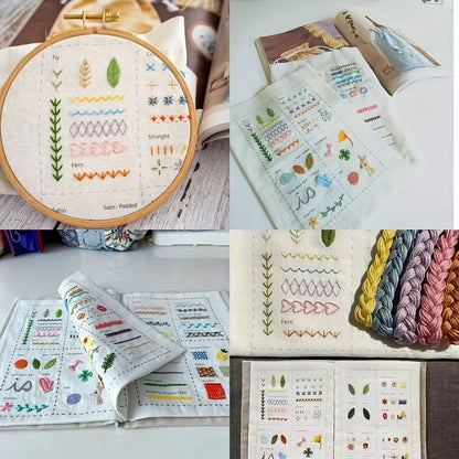 DIY Embroidery Stitch Book Set  Illustrated Guide For Creative Needlework Projects 1