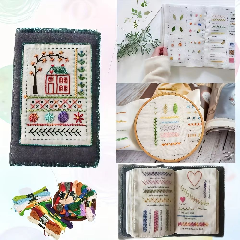 DIY Embroidery Stitch Book Set  Illustrated Guide For Creative Needlework Projects 2