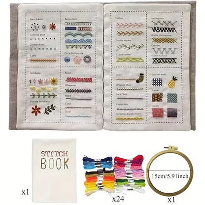 DIY Embroidery Stitch Book Set  Illustrated Guide For Creative Needlework Projects 3