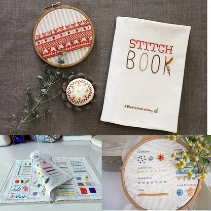 DIY Embroidery Stitch Book Set  Illustrated Guide For Creative Needlework Projects 4
