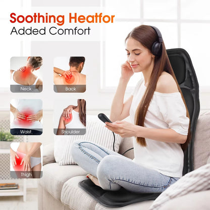Infrared Heating Back Massager Cushion  FullBody Vibrating Chair Pad For Car Home  Office 2