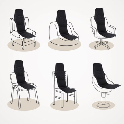 Infrared Heating Back Massager Cushion  FullBody Vibrating Chair Pad For Car Home  Office 5