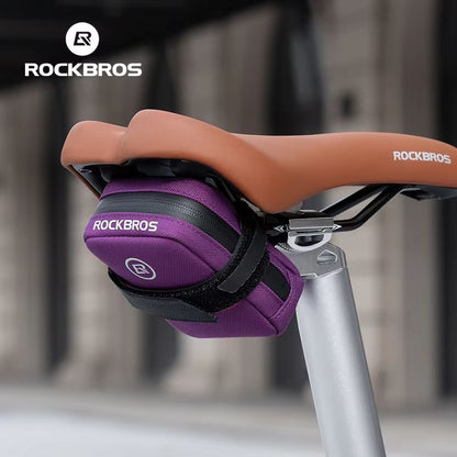ROCKBROS Mini Bicycle Tail Bag  Lightweight Under Seat Bike Storage For Tools  Essentials 1