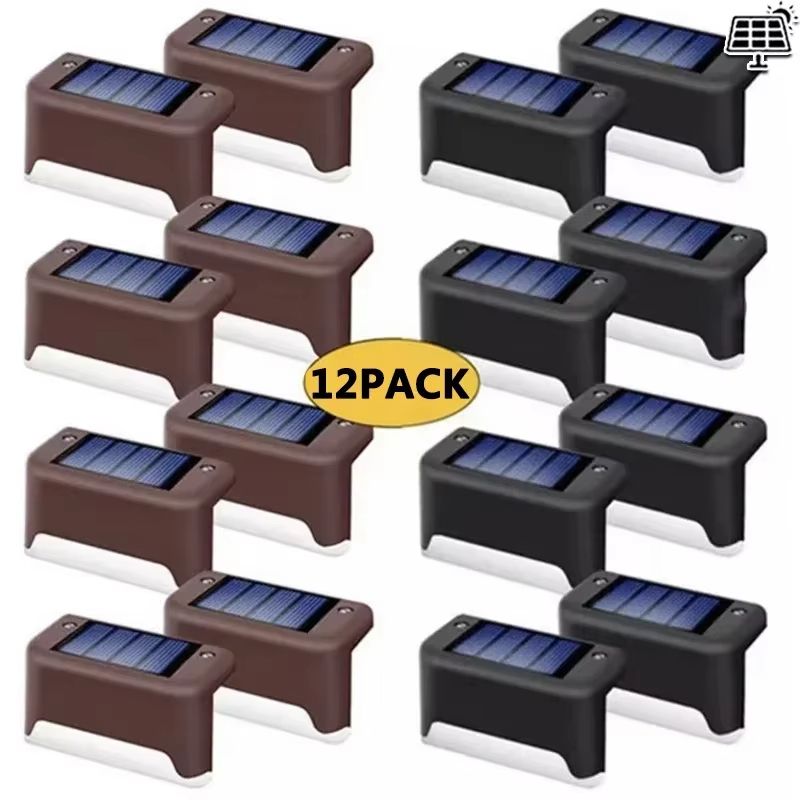 Solar LED Deck Lights – Waterproof Outdoor Fence & Step Lamps for Garden, Patio, and Pathways (4/8/12 Pack)