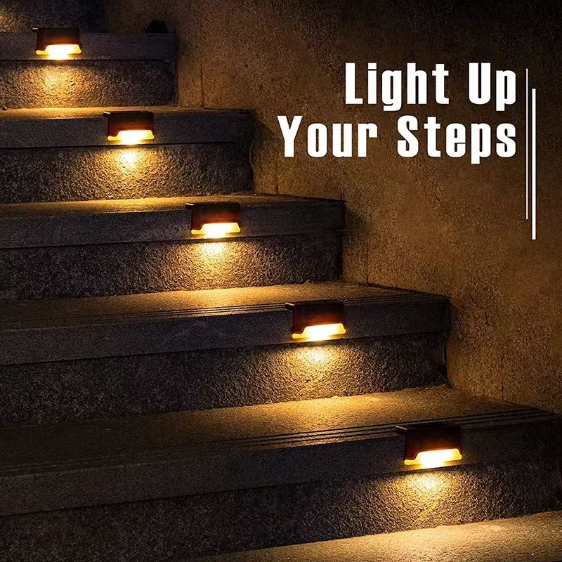 Solar LED Deck Lights  Waterproof Outdoor Fence  Step Lamps For Garden Patio And Pathways 4812 Pack 4