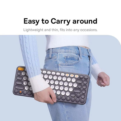 Baseus K01 Slim Wireless Bluetooth Keyboard  84Key Silent MultiDevice Keyboard For MacBook IPad PC  2