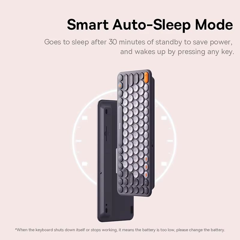 Baseus K01 Slim Wireless Bluetooth Keyboard  84Key Silent MultiDevice Keyboard For MacBook IPad PC  5