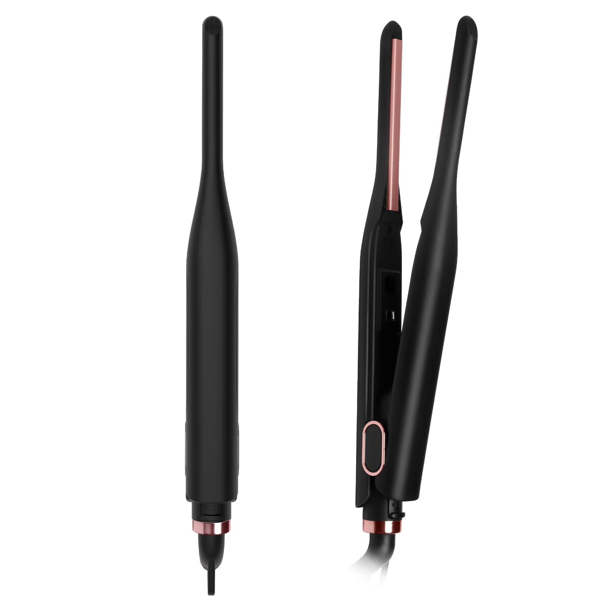 Mini Pencil Flat Iron – 3/10" Hair & Beard Straightener with Adjustable Temperature for Short Hair & Bangs