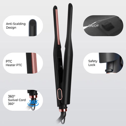 Mini Pencil Flat Iron  310 Hair  Beard Straightener With Adjustable Temperature For Short Hair  Ban 2