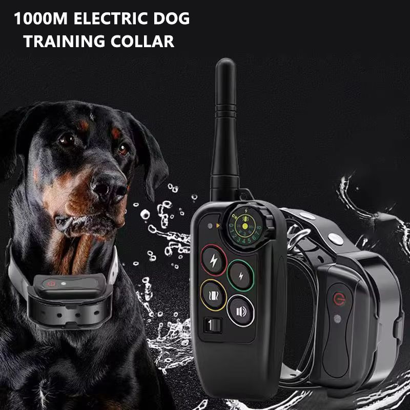 Waterproof Electric Dog Training Collar – 1000m/3280.84ft Remote Control with Shock, Vibration & Beep for All Dog Sizes